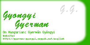 gyongyi gyerman business card